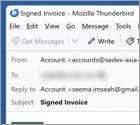 Oszustwo e-mailowe Signed Invoice
