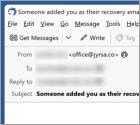 Oszustwo e-mailowe Someone Added You As Their Recovery
