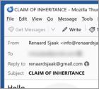 Oszustwo e-mailowe Claim Inheritance Money