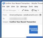 Oszustwo e-mailowe American Express - Unrecognized Transaction