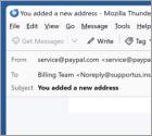 Oszustwo e-mailowe PayPal - You Added A New Address