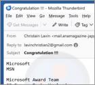 Oszustwo e-mailowe Microsoft And AOL Sweepstakes