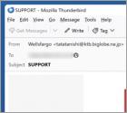 Oszustwo e-mailowe Wells Fargo - Account Suspended