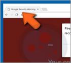 Oszustwo Google Security Warning