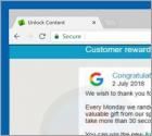 Oszustwo POP-UP Google Customer Reward Program