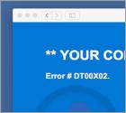 Oszustwo POP-UP Contact Apple Engineer (Error #DT00X02) (Mac)