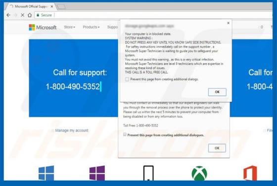 Oszustwo Your Computer Is In Blocked State