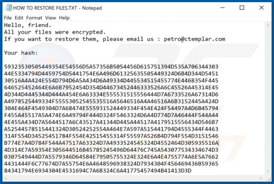 Ransomware RegretLocker