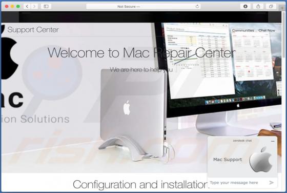 Oszustwo POP-UP Mac Repair Center (Mac)