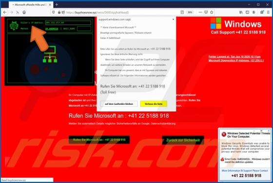 Oszustwo POP-UP Killer's IP Address