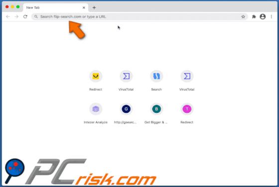 Przekierowanie flip-search.com (Mac)