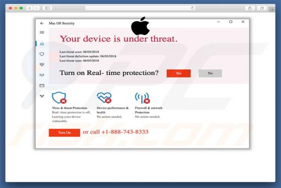 Oszustwo POP-UP MacOS Security (Mac)