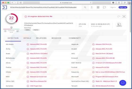 Adware SearchUp (Mac)