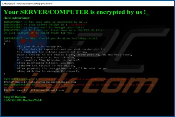 Ransomware LANDSLIDE