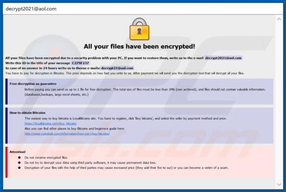 Ransomware 2021