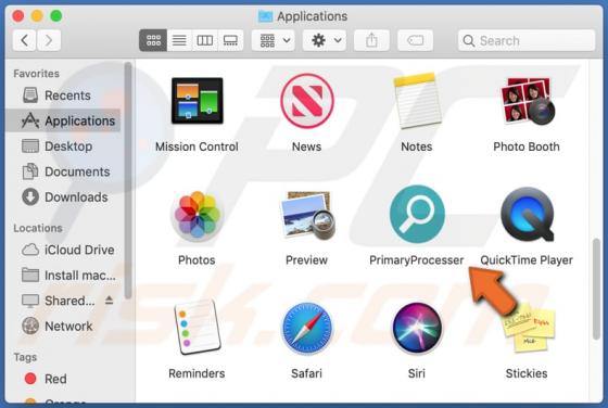 Adware PrimaryProcesser (Mac)