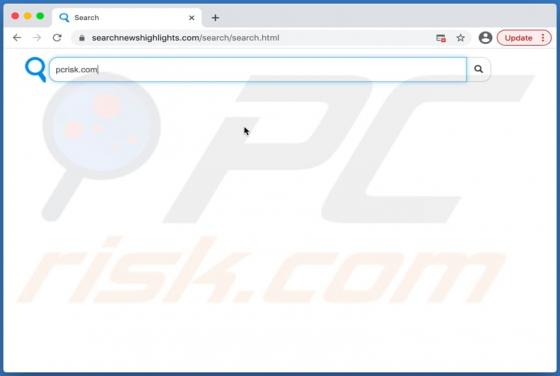 Przekierowanie searchnewshighlights.com (Mac)