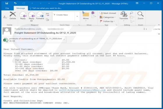 Wirus e-mailowy MSC