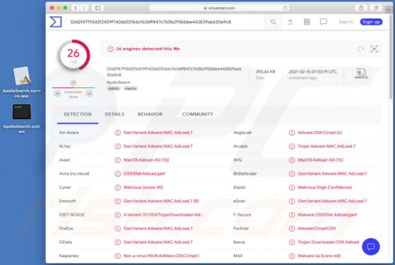Adware ApolloSearch (Mac)