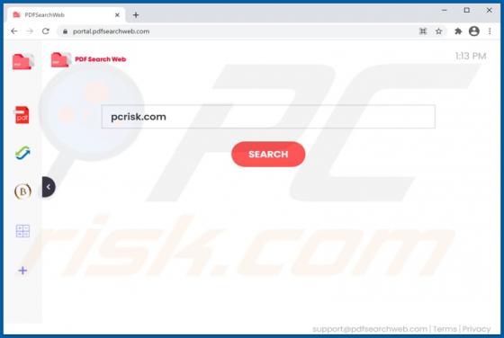 Porywacz przeglądarki PDFSearchWeb