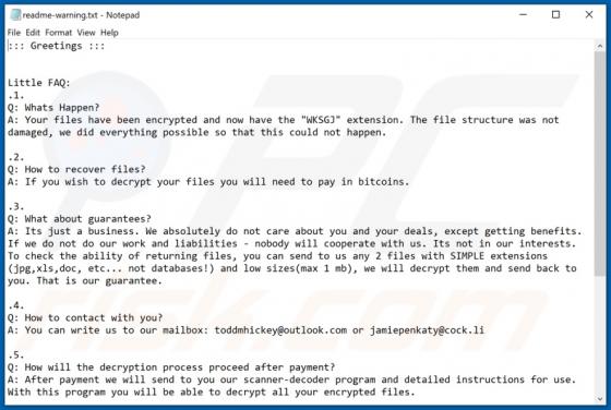 Ransomware WKSGJ
