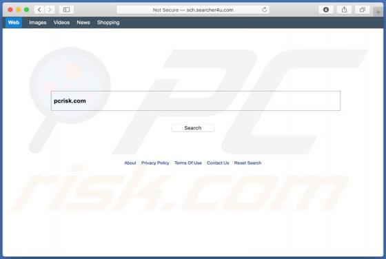 Przekierowanie searcher4u.com (Mac)