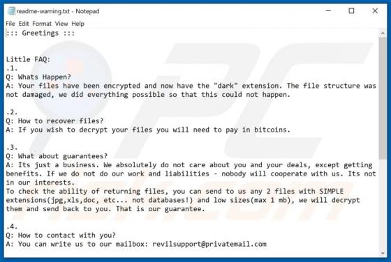 Ransomware Dark