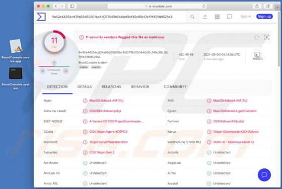 Adware BoostConsole (Mac)