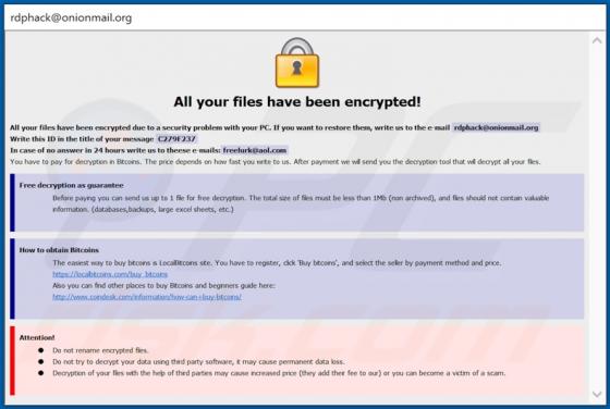 Ransomware Rdp (Dharma)