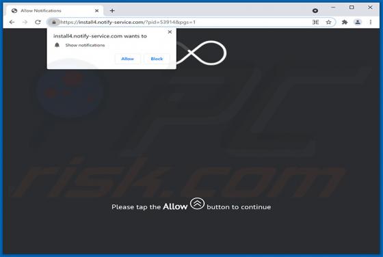 Przekierowanie POP-UP notify-service.com
