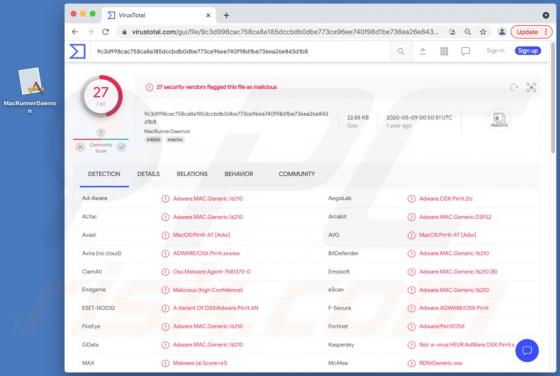 Wirus MacRunnerDaemon (Mac)