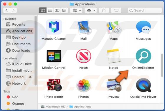 Adware OnlineExplorer (Mac)
