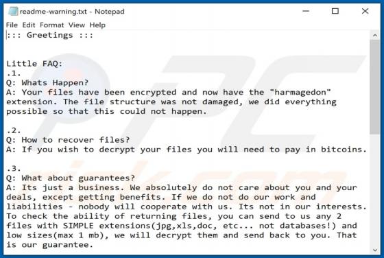 Ransomware Harmagedon