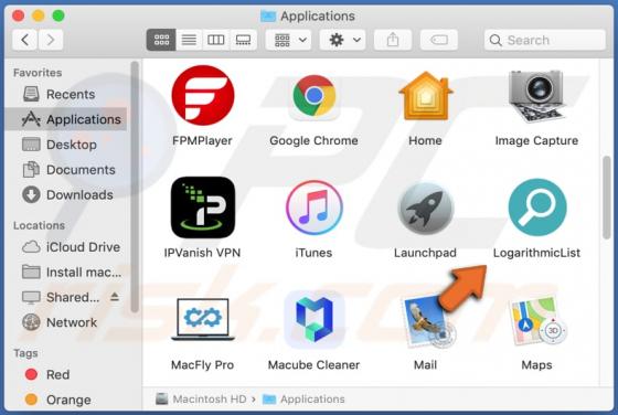 Adware LogarithmicList (Mac)