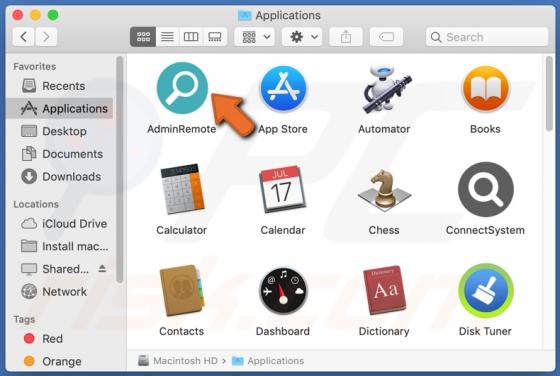 Adware AdminRemote (Mac)