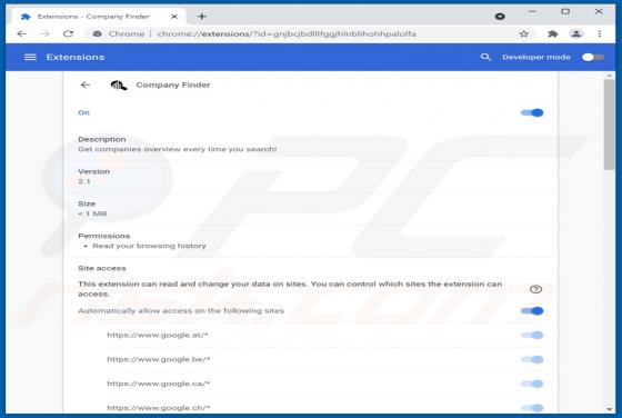 Adware Company Finder