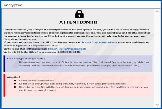 Ransomware PERDAK