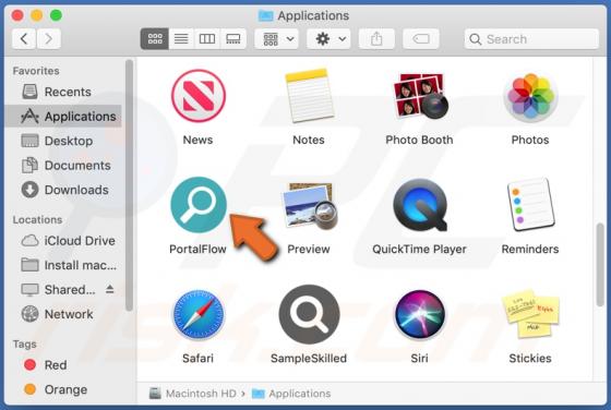 Adware PortalFlow (Mac)