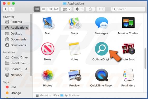 Adware OptimalOrigin (Mac)