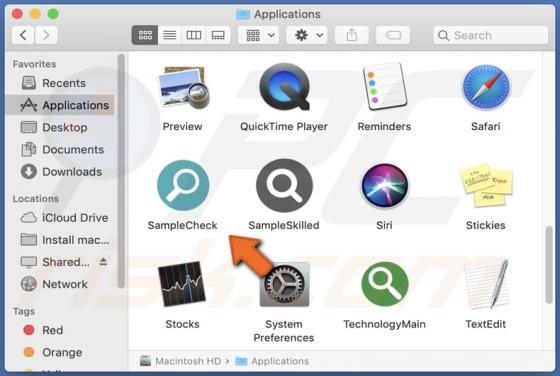 Adware SampleCheck (Mac)