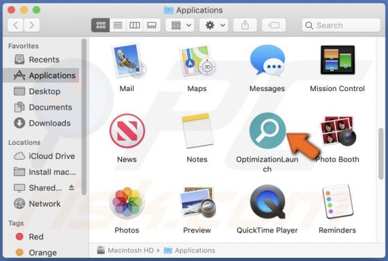 Adware OptimizationLaunch (Mac)