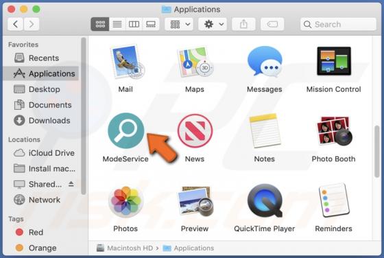 Adware ModeService (Mac)