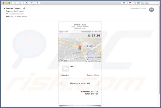 Wirus e-mailowy Google Pay