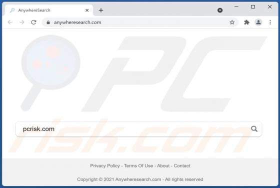 Porywacz przeglądarki Anywhere Search