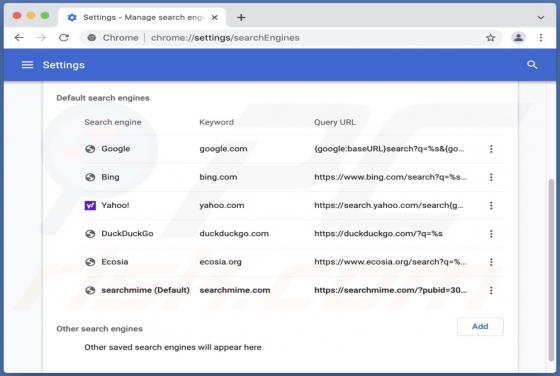 Przekierowanie searchmime.com (Mac)