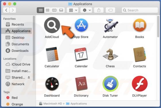 Adware AddCloud (Mac)