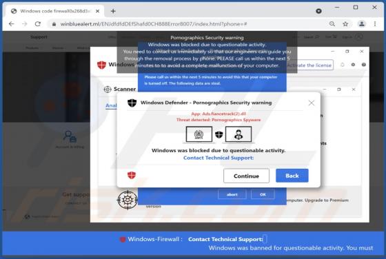 Oszustwo POP-UP Pornographics Security Warning
