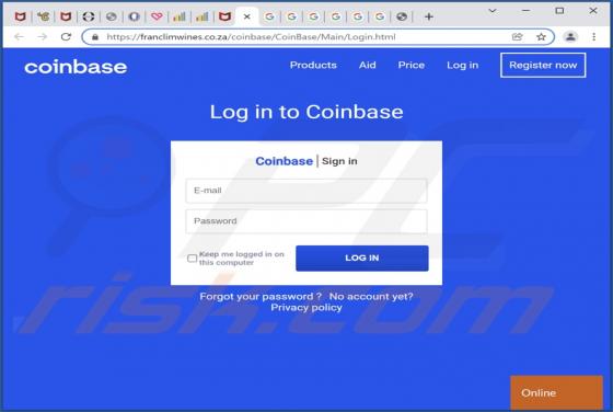 Oszustwo POP-UP Coinbase