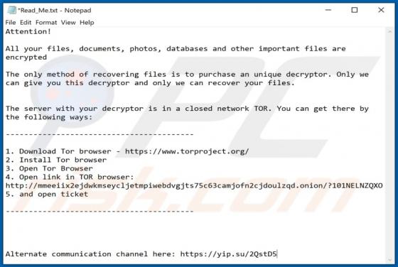 Ransomware MME