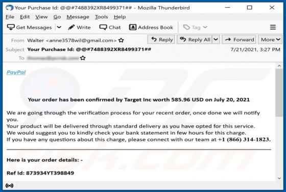 Oszustwo e-mailowe i phishingowe PayPal